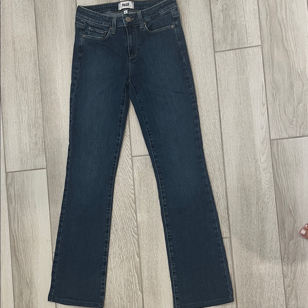 PAIGE Dark Indigo Flare Jeans 27x30-Manhattan Boot Cut